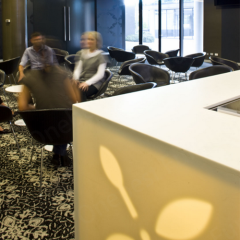 Glacier White Corian Led Bar Counter Center Cafe Bar Tables