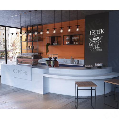 Coffee Bar Furniture Cold Showcase Bread Bar Counter and Chairs