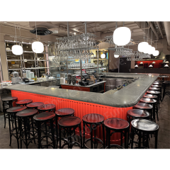 Coffee Bar Furniture Cold Showcase Bread Bar Counter and Chairs