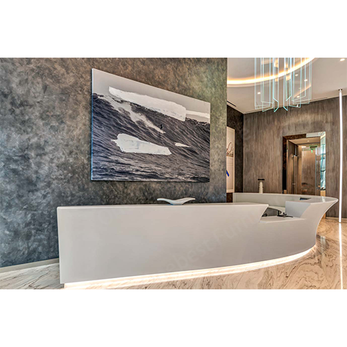 Spa Reception Counter Office Front Desk Commercial Led Furniture