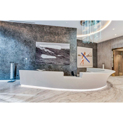 Spa Reception Counter Office Front Desk Commercial Led Furniture