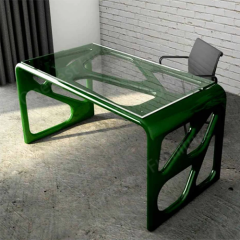 Stylish Fiberglass Marble Stone Ceo Table Office Desk Chair Set
