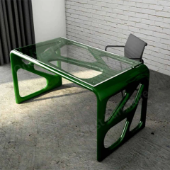 Stylish Fiberglass Marble Stone Ceo Table Office Desk Chair Set