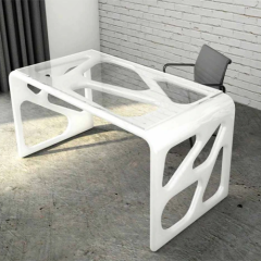 Stylish Fiberglass Marble Stone Ceo Table Office Desk Chair Set