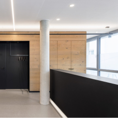 Black Corian Clinic/Dental Office Reception Desk Idea Led Service Counter