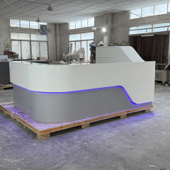 Baby Shop U Shape Reception Desk Counter Led Medical Clinic Furniture