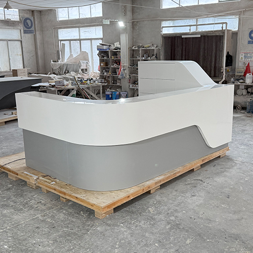 Baby Shop U Shape Reception Desk Counter Led Medical Clinic Furniture