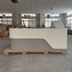 Baby Shop U Shape Reception Desk Counter Led Medical Clinic Furniture