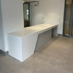 Hilton Hotel Supplier Corian Solid Surface Front Service Desk Reception Counter