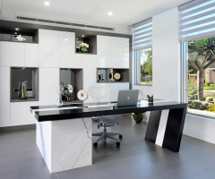 Customized Contemporary Corian Security Control Center Desk Home Office Table