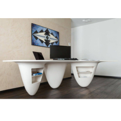 Customized Contemporary Corian Security Control Center Desk Home Office Table