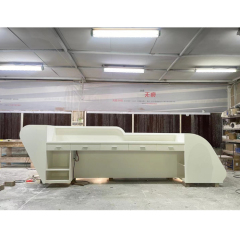 Distinctive Look Colored Lights Front Reception Desk Store Counter