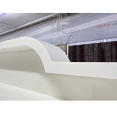 Distinctive Look Colored Lights Front Reception Desk Store Counter