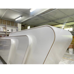 Distinctive Look Colored Lights Front Reception Desk Store Counter