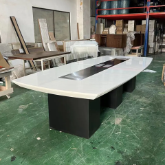 Technology Conference Table Corian Marble European Style Stone Furniture
