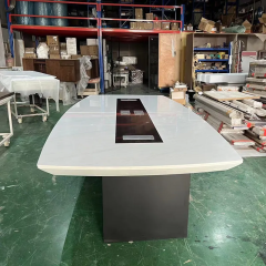 Technology Conference Table Corian Marble European Style Stone Furniture