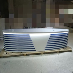 LED Talk Show Broadcast Reception Desk Custom Size TV Media Counter