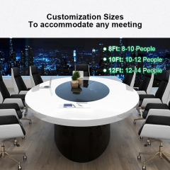 Multi-Person Meeting Negotiation Tables Oval Shape Conference Table