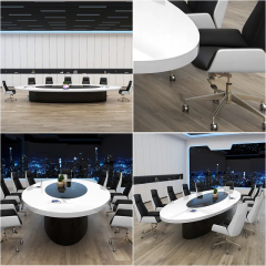 Multi-Person Meeting Negotiation Tables Oval Shape Conference Table