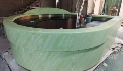 Italian Design Corian Green Onyx Stone Bar Counter for High End Bars