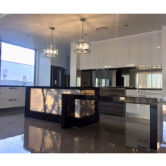 Black Corian Stone Kitchen Bar Island Home Villa Bar Counters