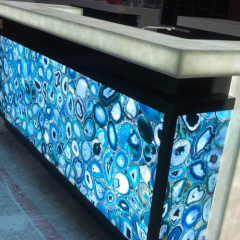 UK Limestone LED Home Drink Bar Counter Sets with Bar Stools
