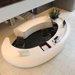 Shopping Mall Centre Help and Information Desk Round Corian Front Counter