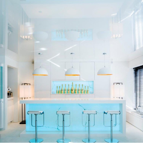 Prefabricated Commercial Bar Counter Home Corian Kitchen Island