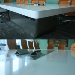 Seamless Joined Corian Office Furniture Conference Table Socket Power
