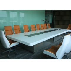 Seamless Joined Corian Office Furniture Conference Table Socket Power