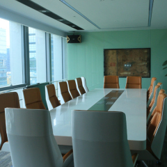 Seamless Joined Corian Office Furniture Conference Table Socket Power