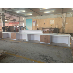 The Corian Manufacturer LED Bank Front Reception Desk Counter Design
