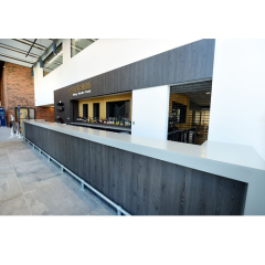 Solid Surface and Wood Bar Counter for Restaurant Modern Cashier Bars