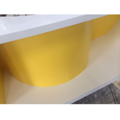 Solid Surface CEO Boss Office Desk Table Sets with Back Cupboard