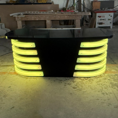Austria Corian Solid Surface Backlit Exhibition Stand Reception Desk