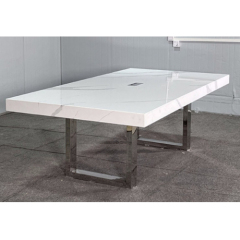 Corian Quartz Marble Conference Table 6 Seats Stone Meeting Tables