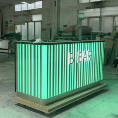 Illuminated Design Led Bar Counter Wine Bar Counters with Refrigerator