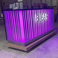 Illuminated Design Led Bar Counter Wine Bar Counters with Refrigerator
