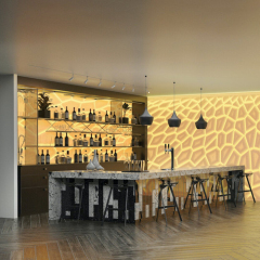 Corian Stone Commercial Cafe Bar Counter Design for Marriott Hotel