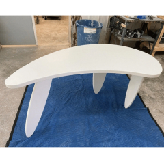 Curved Corian Solid Surface Modern Office Furniture Director Desk