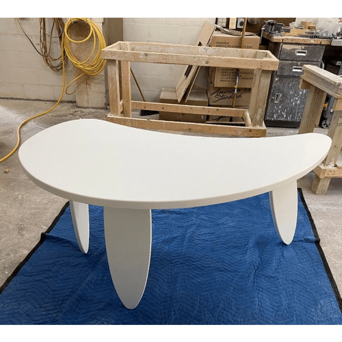 Curved Corian Solid Surface Modern Office Furniture Director Desk