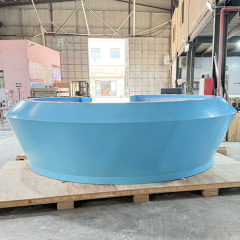 Intelligently Design Gym Center Reception Desk Blue Corian Lobby Counters