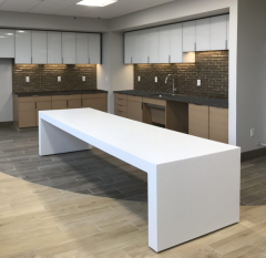 Corian Quartz Stone Extendable Round Dining Table for Home Living Room