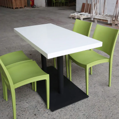 Used Starbucks and McDonald's Corian Marble Rectangle Dining Tables