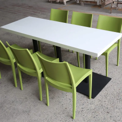 Used Starbucks and McDonald's Corian Marble Rectangle Dining Tables