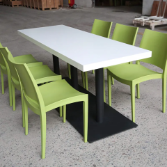 Used Starbucks and McDonald's Corian Marble Rectangle Dining Tables