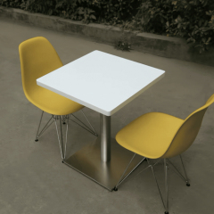Square Shape Commercial Used Stone Dining Table for 2 Persons