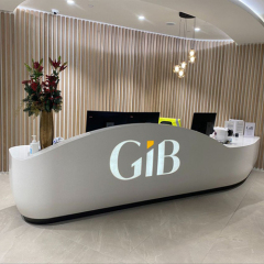 Nail Salon Office Reception Counter Hand Polished Corian Desks