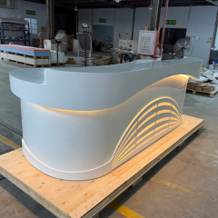 Nail Salon Office Reception Counter Hand Polished Corian Desks
