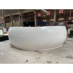 China Artificial Stone Round Bowel Moon Shape Hotel Reception Desk